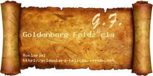 Goldenberg Felícia névjegykártya