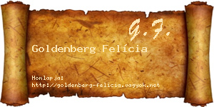 Goldenberg Felícia névjegykártya